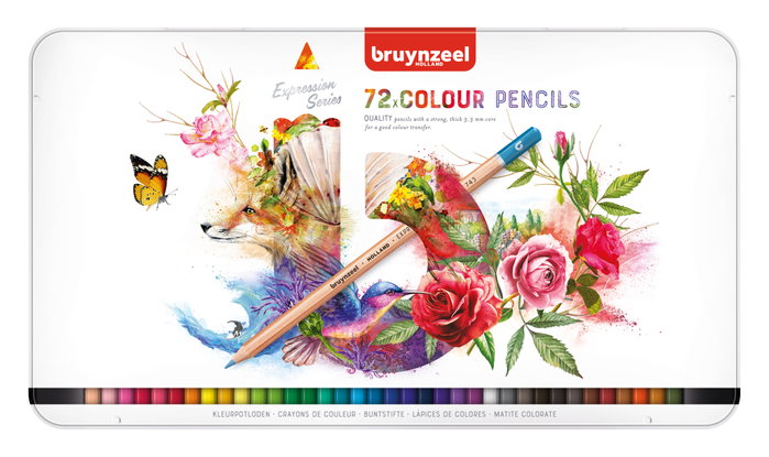 Bruynzeel Estuche de 72 lápices de color Expression Bruynzeel Estuche de 72 lápices de color Expression